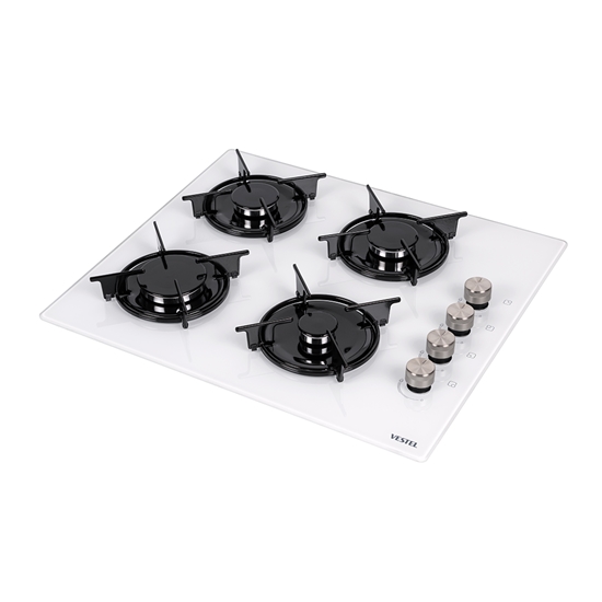 Vestel AO-6104 YB-DG 60 cm 4 Gözü Gazlı Ankastre Ocak