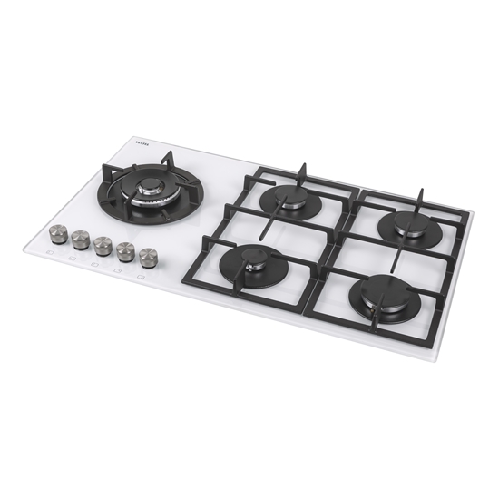 Vestel AO-91159 YB-DW 90 cm 5 Gözü Gazlı (1 Gözü Wok'lu) Ankastre Ocak - Lpg