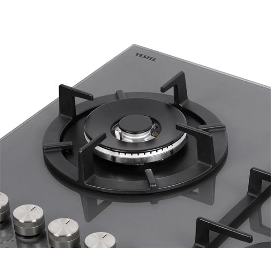 Vestel AO-91159 YG-DW 90 cm 5 Gözü Gazlı (1 Gözü Wok'lu) Ankastre Ocak